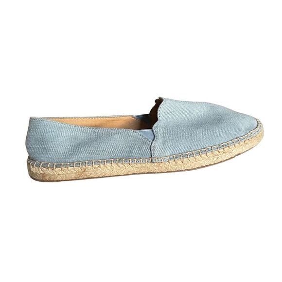 Talbots Izzy Slip On Flats‎ Denim Canvas Espadrille Size 7.5 - Picture 1 of 8